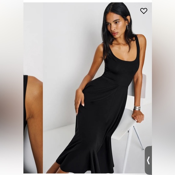 Reformation Black Sleeveless Scoop Neck Midi Sundress - Picture 3 of 10